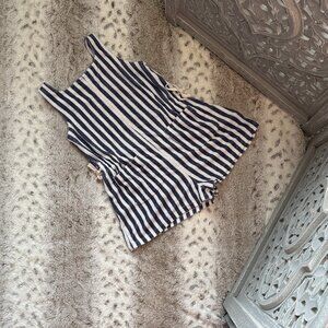 J.Crew Crewcuts terrycloth romper girls 4T blue white stripes coastal vacation